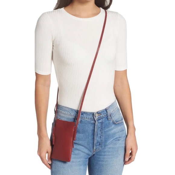 🆕 Madewell The Smartphone Crossbody Bag in Leather Dual Colour Olive NWT New! - Picture 7 of 7